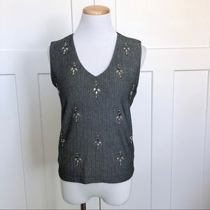 Chelsea28 Herringbone Beaded Cluster Top